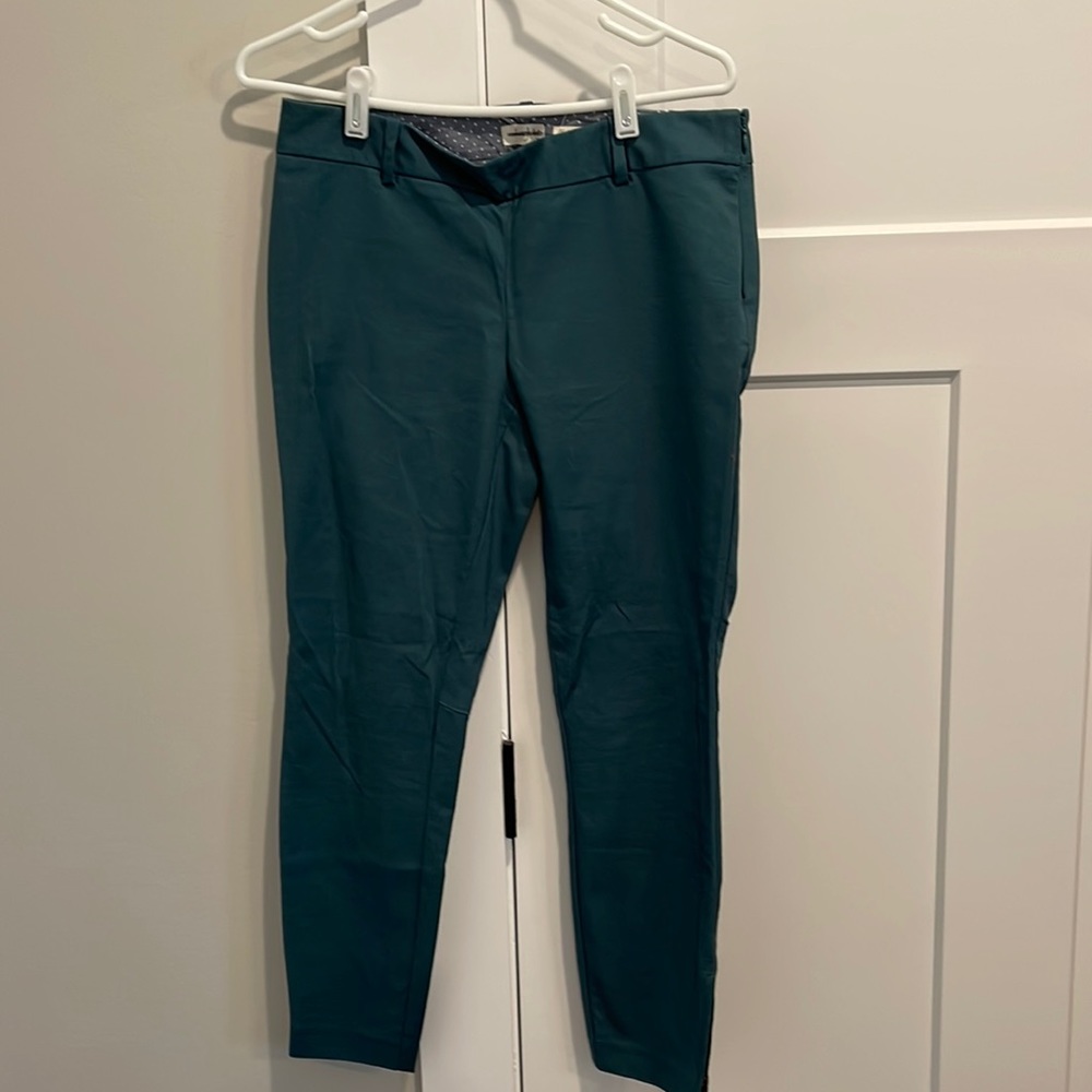 Madison Jules Teal Charlotte slim Pencil Pants size 6 short